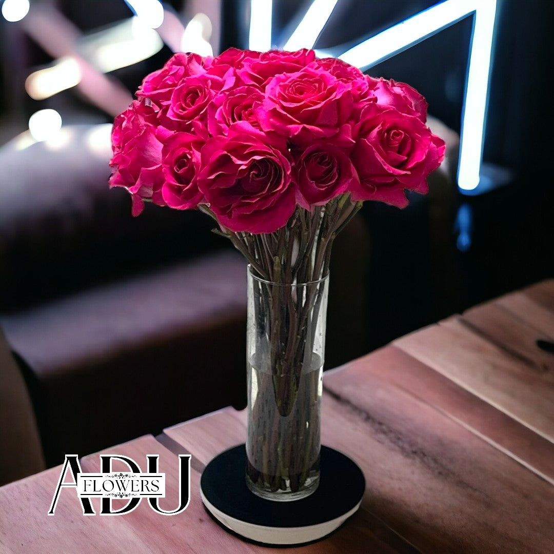 24 FRESH ROSES
