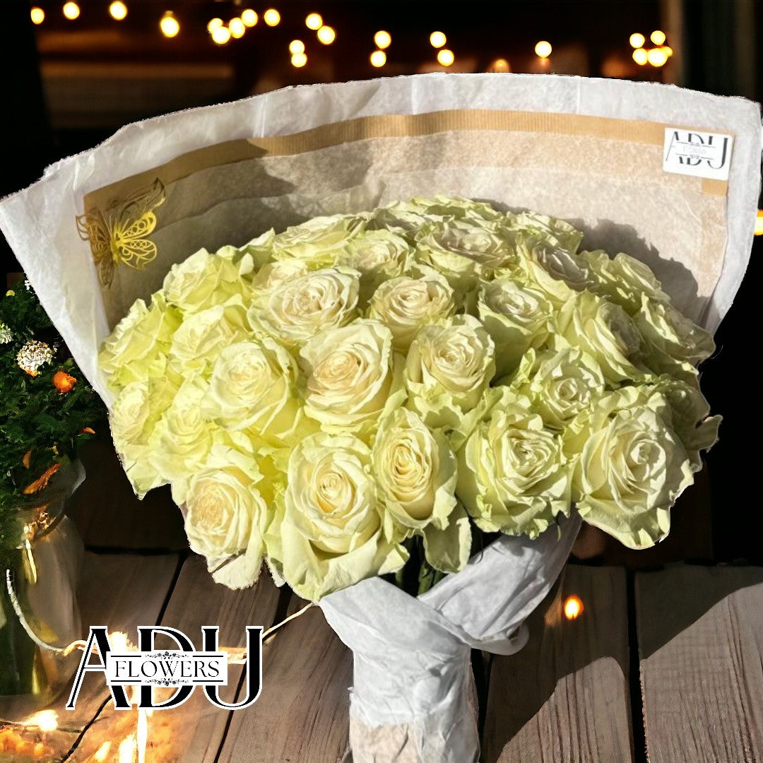White Bouquet of Roses