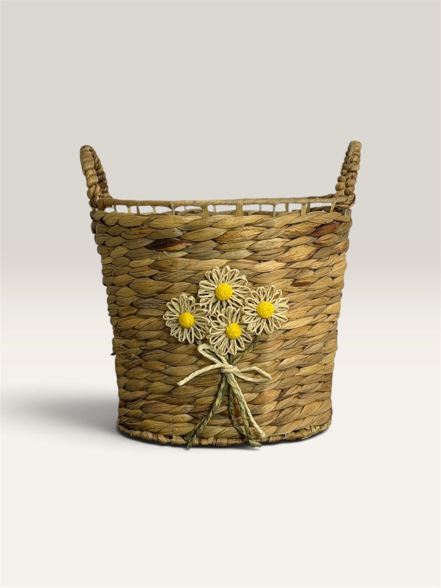 Daisy Bouquet Woven Basket