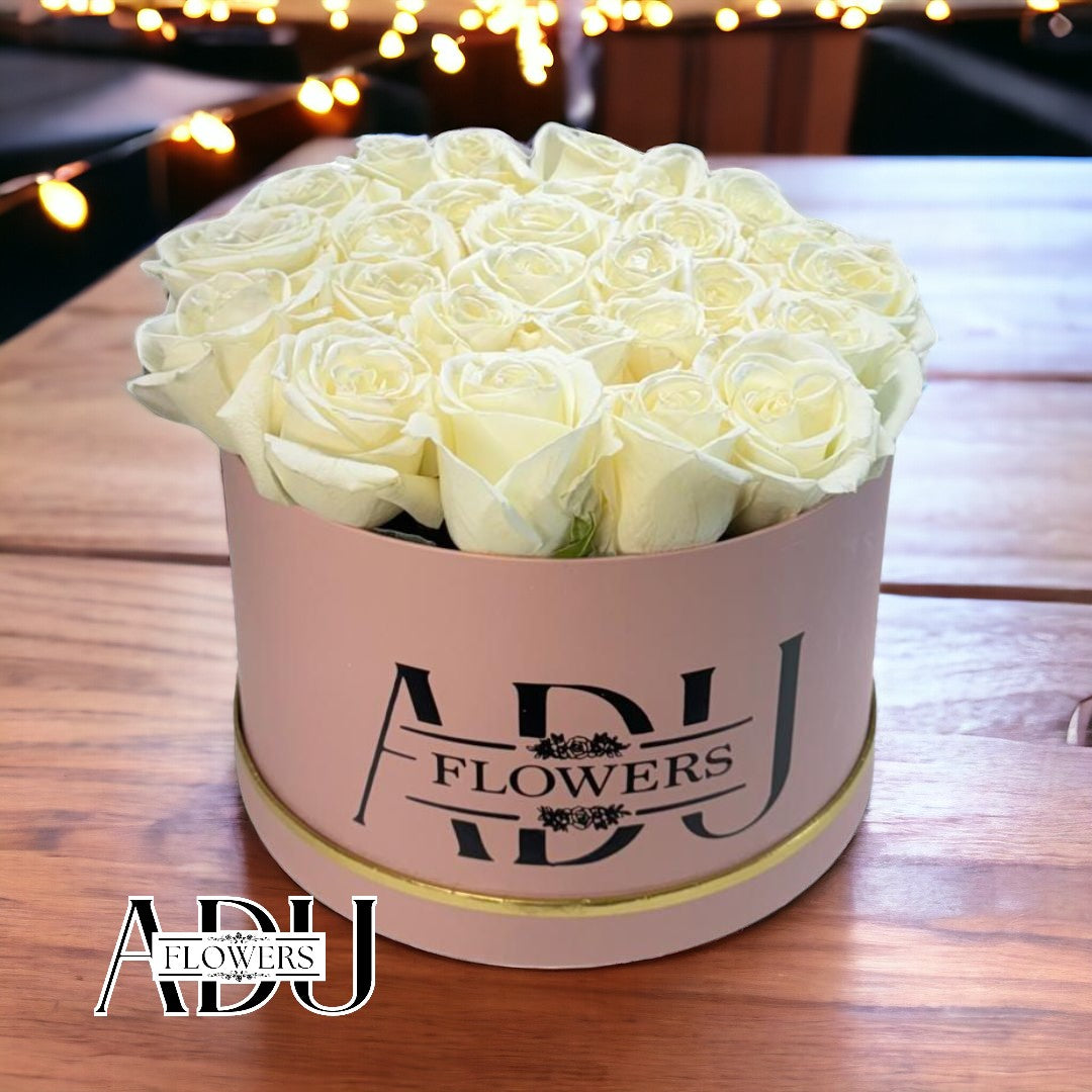 White Roses in a BOX