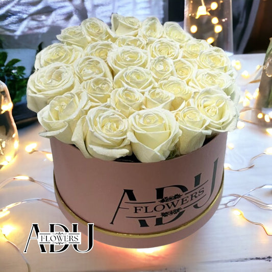 White Roses in a BOX