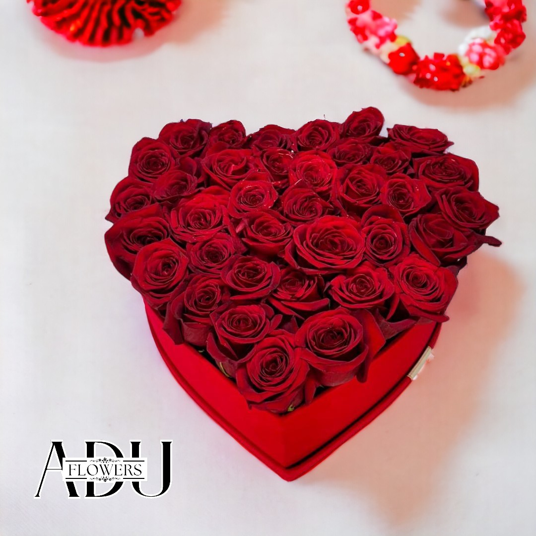 Red Roses in Heart