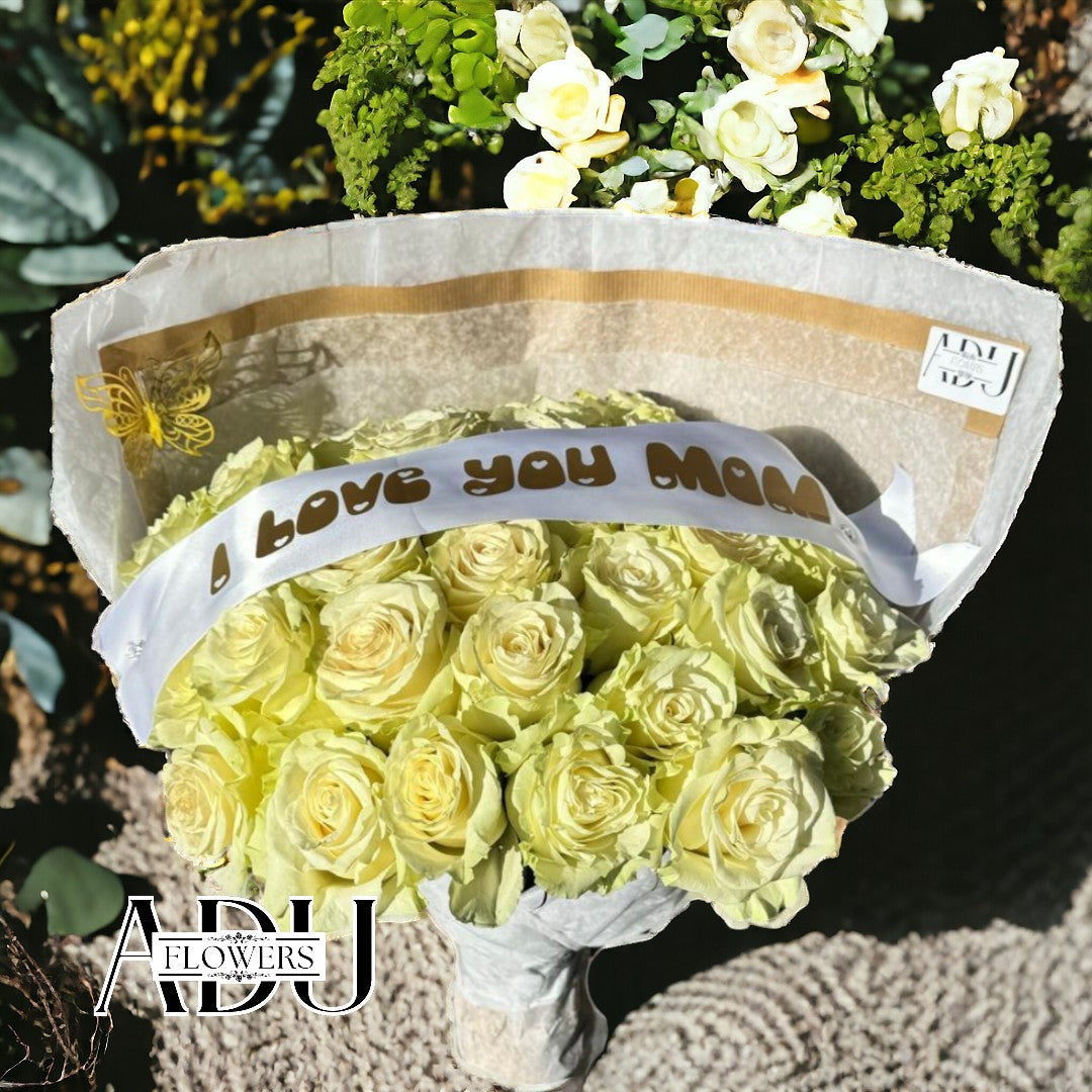 White Bouquet of Roses