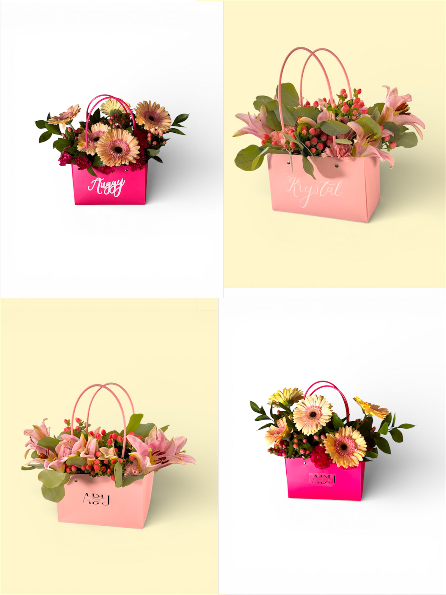PERSONALIZED FLORAL BAGS
