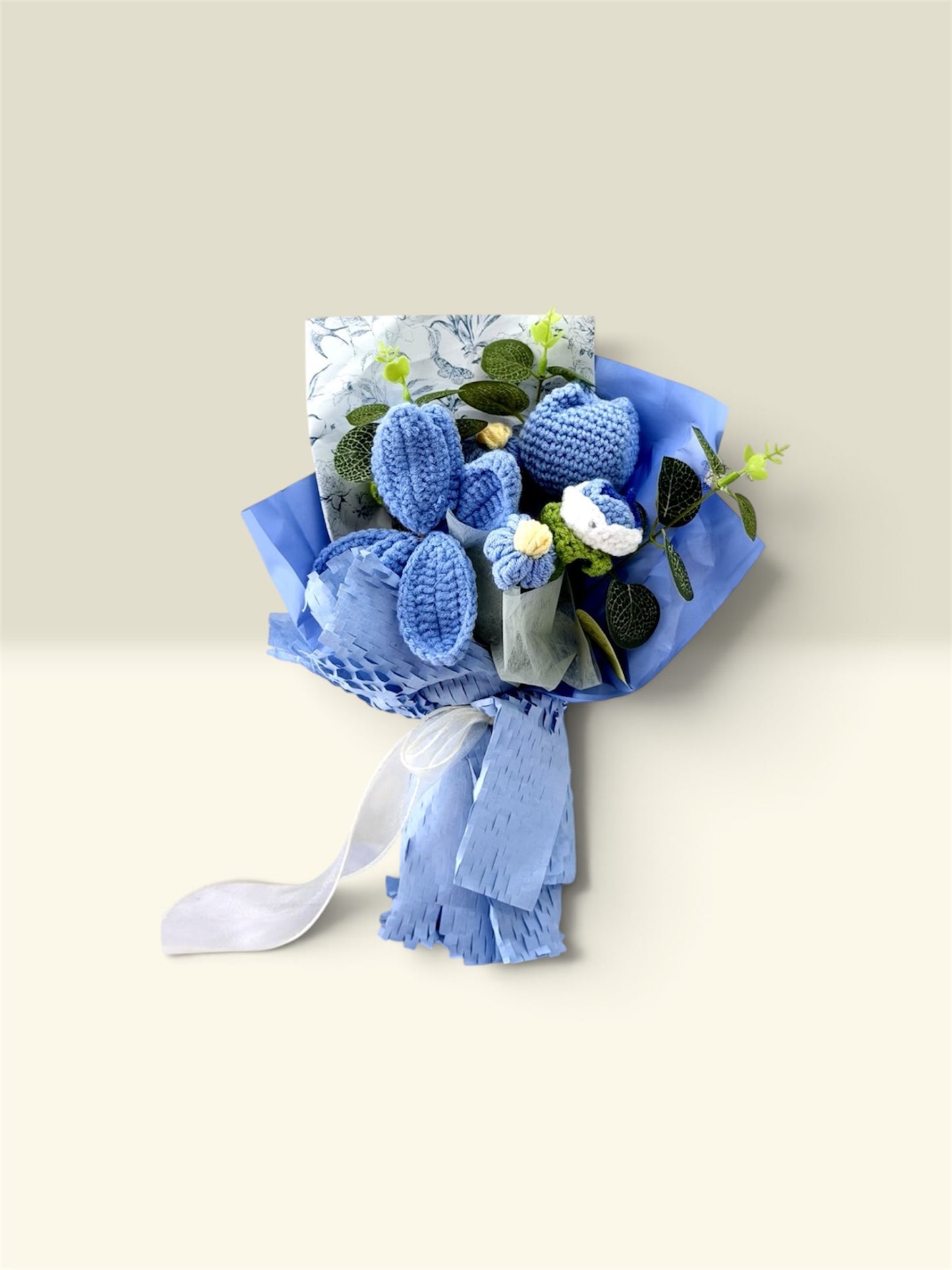Blue Skies Knit Bouquet