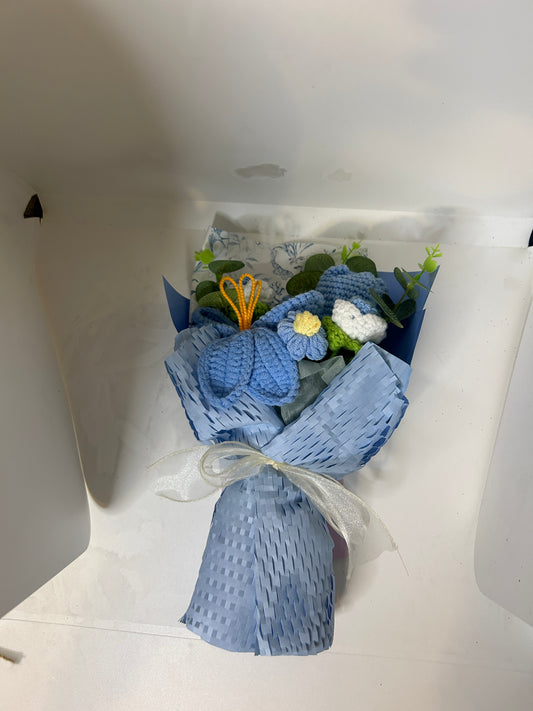 Blue Skies Knit Bouquet