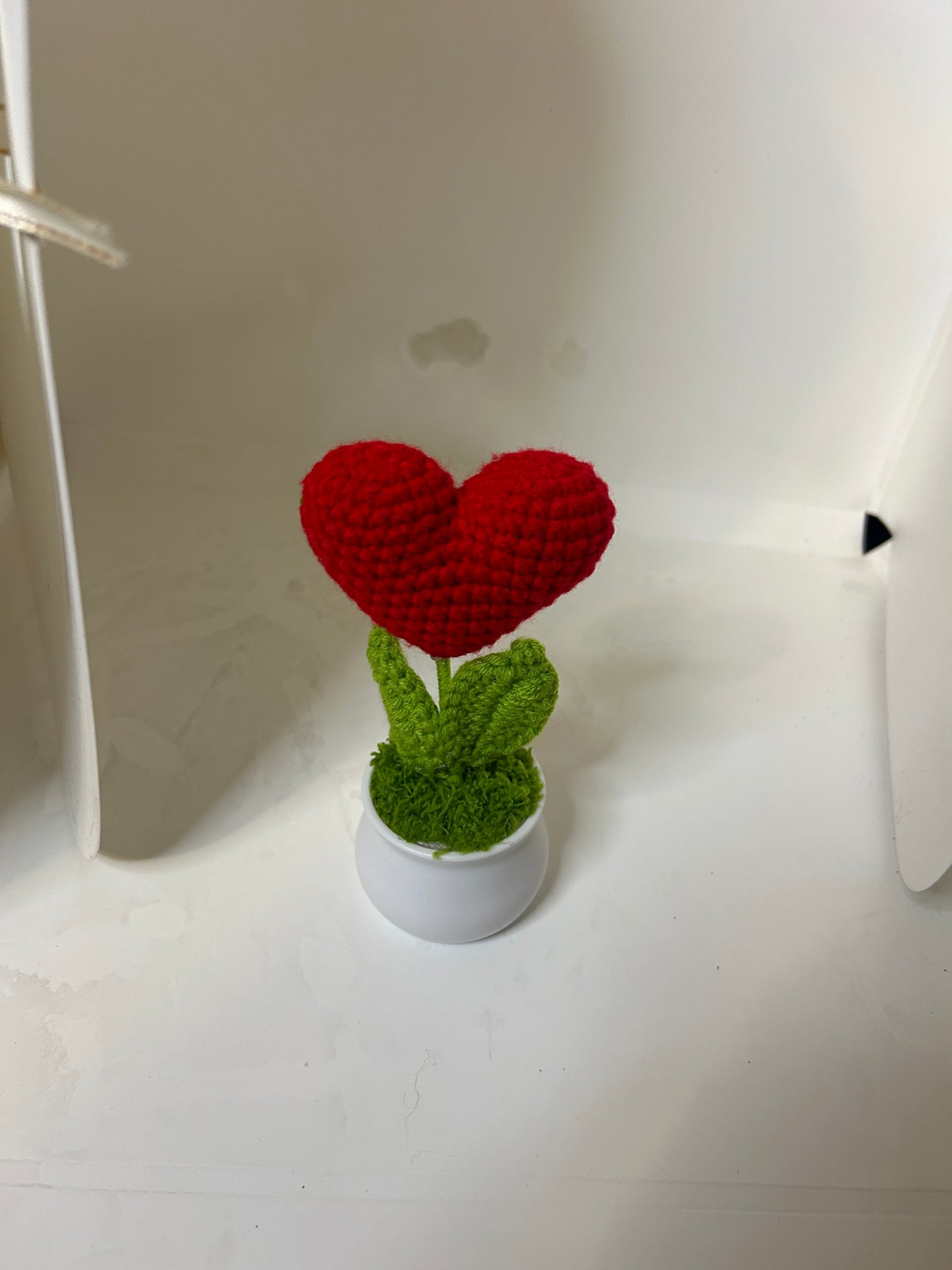 Knit Heart Desk Bloom