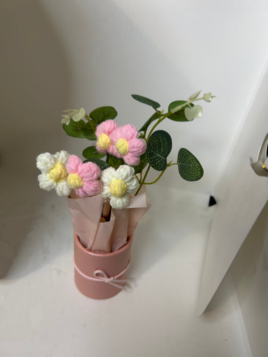 Blush Petal Mini Knit Vase