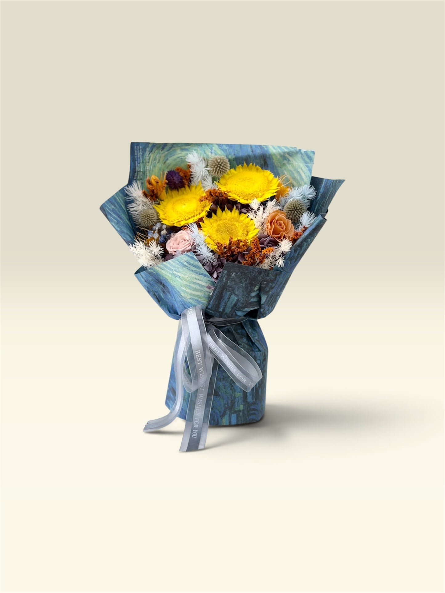 Sunburst Elegance Preserved Rose Bouquet