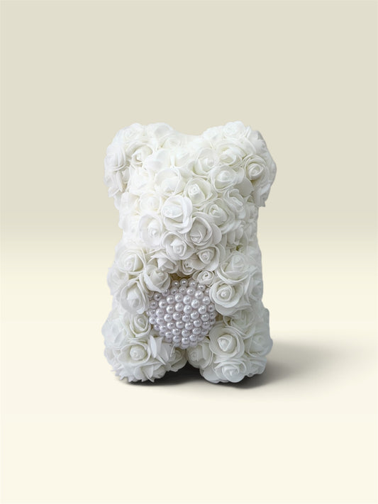 Ivory Pearl Rose Bear