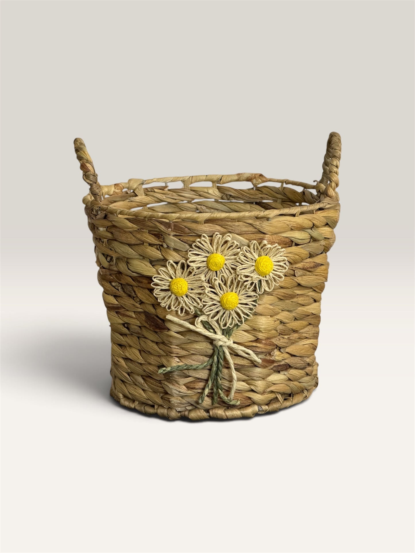 Daisy Bouquet Woven Basket