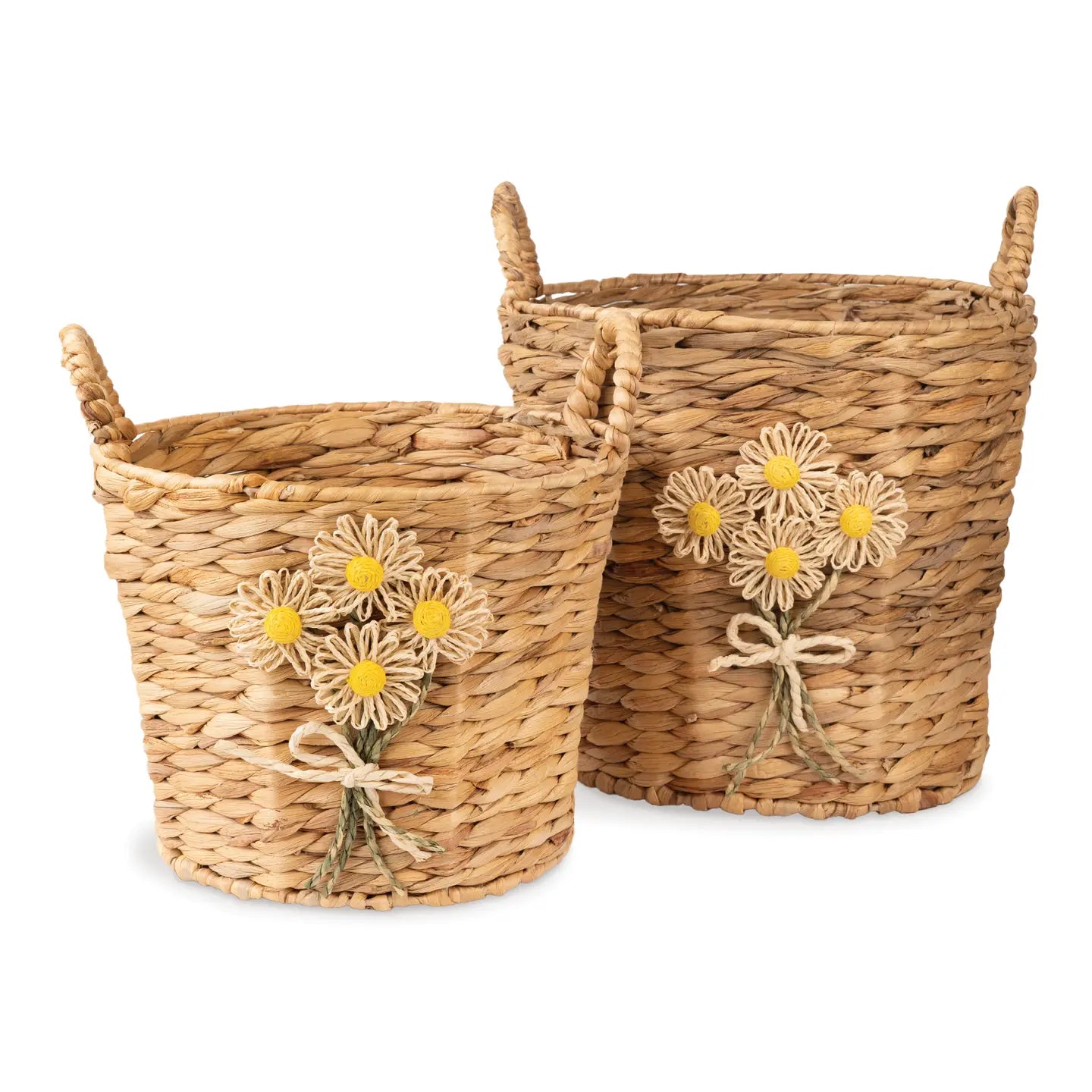 Daisy Bouquet Woven Basket